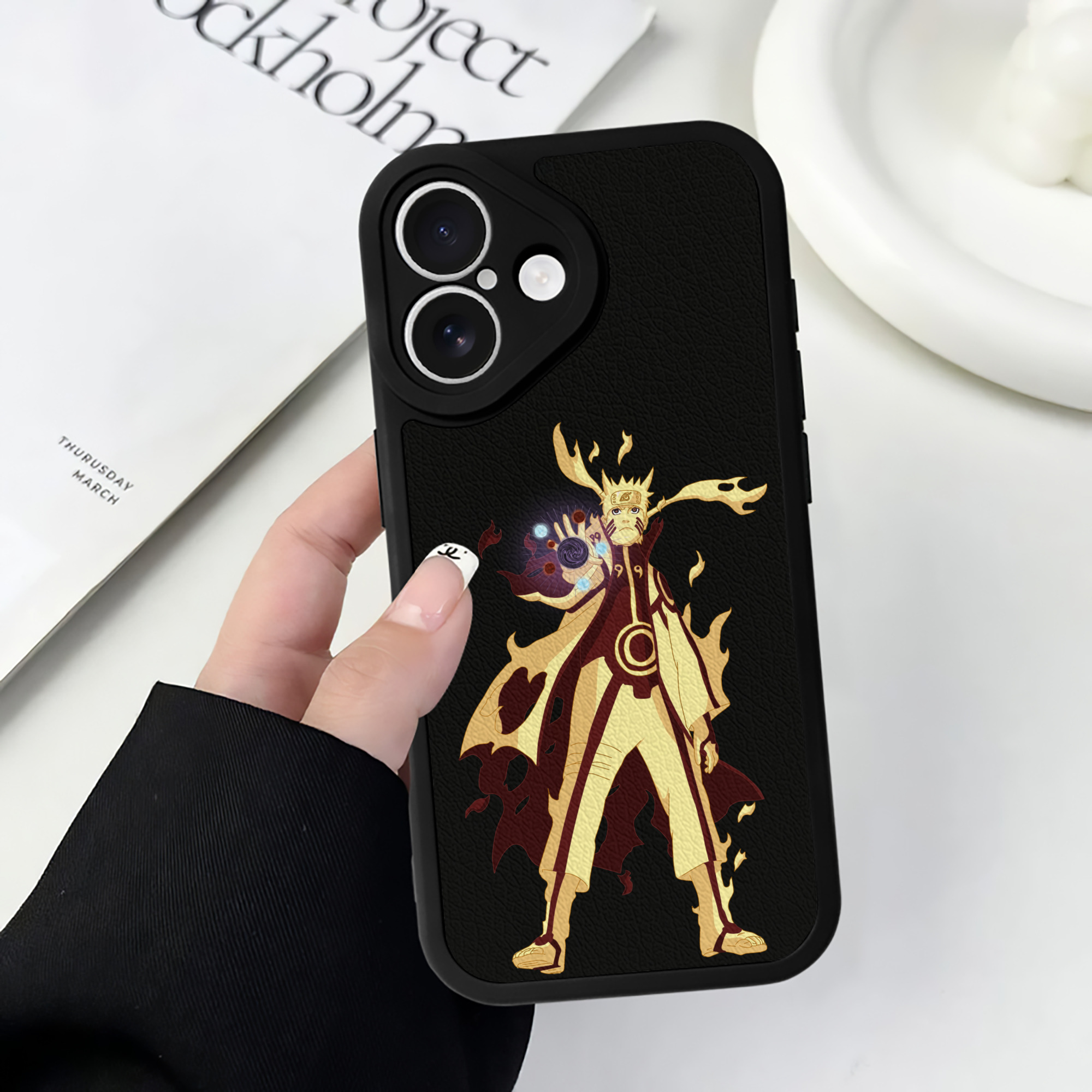 （画像用） NARUTO -ナルト- うずまき ナルト Uzumaki Naruto 【iPhone 16シリーズ対応】シリコンスマホケース（レザー調） 材質：シリコン